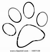 Paw Coloring Print Dog Getcolorings Color sketch template