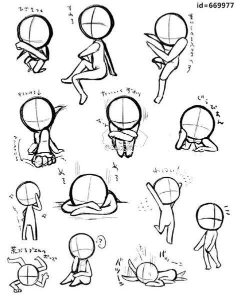 chibi body poses images  pinterest drawing reference sketches   draw