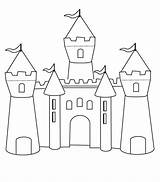Castle Coloring Pages Bounce Template Printable Princess Print Fun Castles Sheets sketch template
