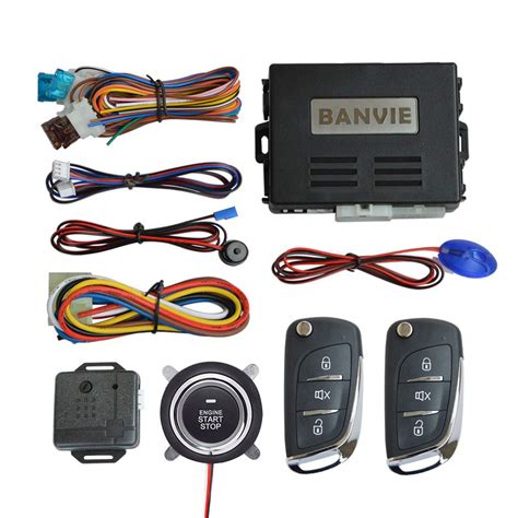 buy banvie car keyless entry security alarm system remote engine starter push  start
