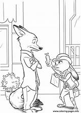 Zootopia Coloring Pages Printable Color sketch template