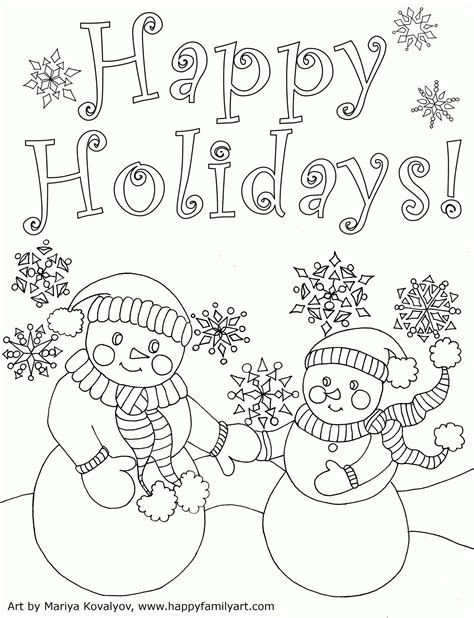 printable coloring page christmas