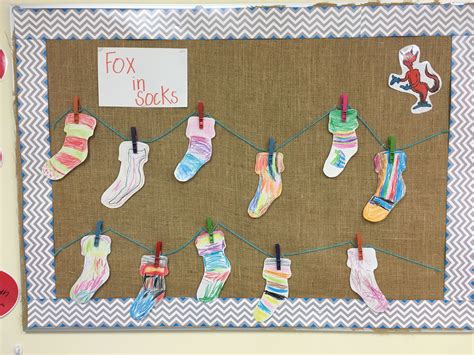 printable fox  socks craft