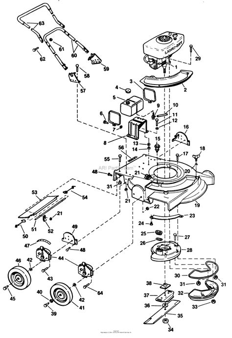 kobalt lawn mower parts diagram