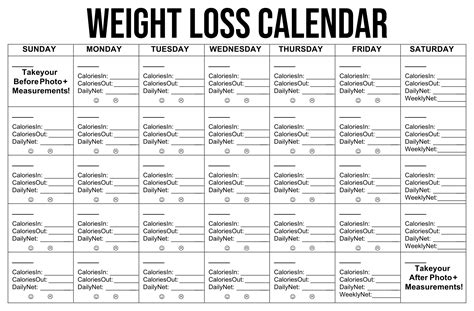 monthly weight loss calendar printable images   finder
