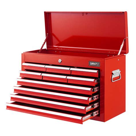 Giantz 10 Drawer Tool Box Chest Cabinet Garage Storage Toolbox Red