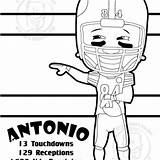 Antonio Brown Coloring Pages Steelers Credit Larger sketch template