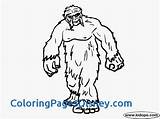 Coloring Bigfoot Yeti Pages Printable Getcolorings Getdrawings Bear Pencil Ampamp Drawing Grizzly Color 84kb 215px sketch template