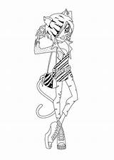 Monster High Coloring Pages Toralei Printable Kids Colouring Stripe Cartoons Drawings sketch template