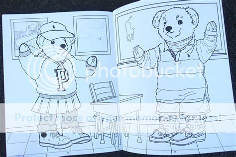 vintage rare unused ralph lauren polo bear coloring book sticker set