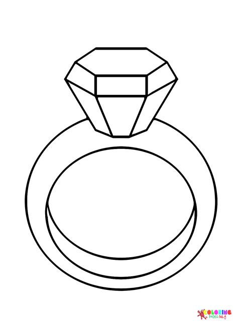 diamond wedding ring coloring page  printable coloring pages