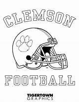 Coloring Tigers Clemson Tigertown sketch template