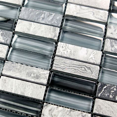 Glass Tile Backsplash Kitchen Stone Tile Design Crystal