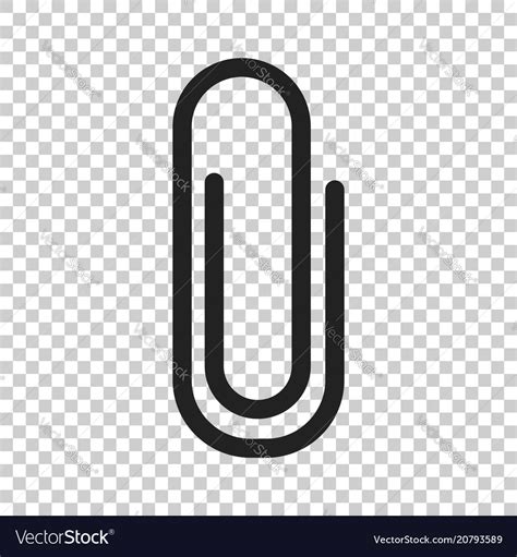 paper clip attachment icon paperclip  isolated vector image