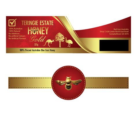 elegant   company label design  red lion australia  esolbiz design