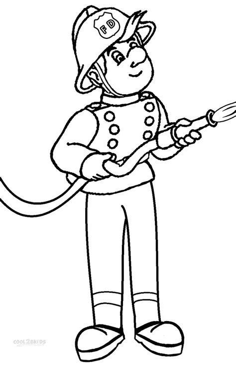 printable fireman coloring pages
