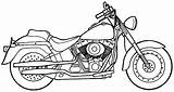 Motorcycle Easy Drawing Coloring Pages Getdrawings sketch template