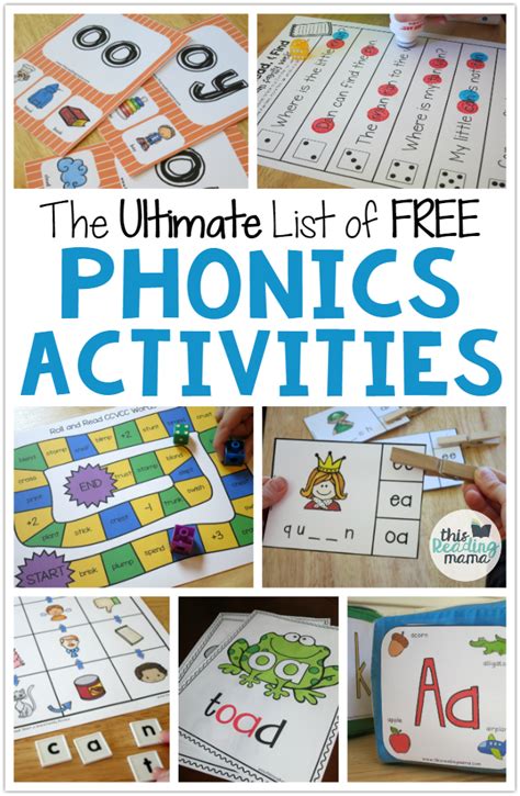 printable phonics activities youll    reading mama