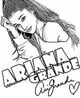 Coloring Pages Ariana Grande Perry Katy Outline Printable Celebrities Drawing Sheet Colouring Print Drawings Arianagrande Adult People Book Sheets Color sketch template