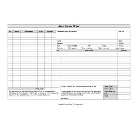 printable business form templates