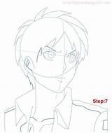 Eren Titan Attack Draw Drawing Yeager Drawings Easy Anime Character Popular Mangajam Learn sketch template