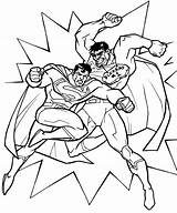 Superman Coloring Pages Bizarro Vs Rocks Printable Color Batman Superhero Book Hulk sketch template