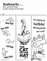 Seuss Bookmarks Suess Sequencing Theodor Geisel Crayons Accessories sketch template