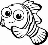 Nemo Fish Wecoloringpage Cartoon sketch template
