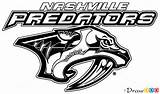 Predators Nashville Hockey Logos Draw Nhl Drawing Drawdoo Tutorials sketch template