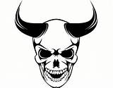 Devil Horns Drawing Horn Skull Tattoo Satan Paintingvalley Drawings Skeleton Getdrawings sketch template