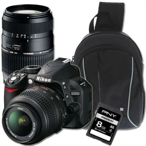Nikon D3100 18 55mm Sac à Dos 70 300 Sd 8 Go Cdiscount Appareil