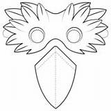 Mask Beak Coloring Rooster Bird Printable sketch template