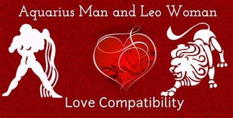 aquarius man and leo woman love compatibility
