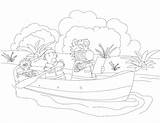 Zigby Canoe Coloring Riding Friends Cartoon Cbeebies Zebra sketch template