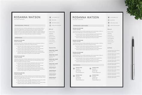 resume template  pages cv unique resume template resume template  page resume template