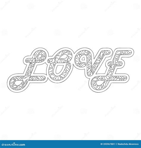 word love  coloring book coloring page  adult  older children