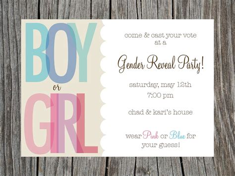 gender reveal party printable invitation gender reveal party