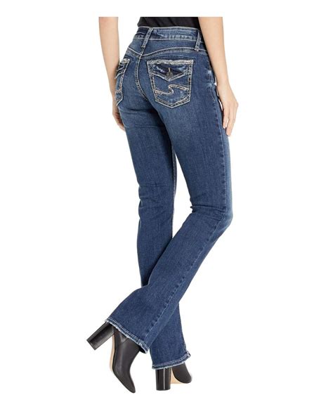 silver jeans co avery high rise curvy fit slim bootcut jeans in indigo