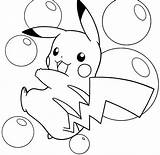 Pikachu Thunderbolt Wecoloringpage Coloringpages234 sketch template