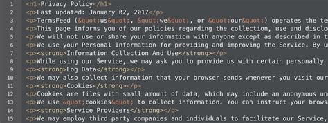 privacy policy termsfeed