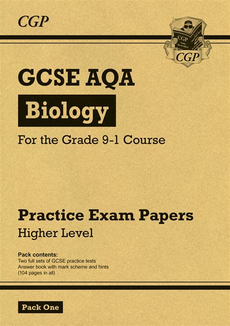 gcse biology aqa practice papers higher pack  cgp books