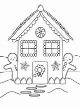 Gingerbread House Coloring Pages 3d Template sketch template