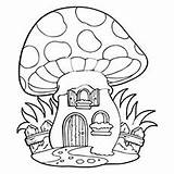 Mushroom Coloring House Pages Toadstool Color Wonderland Alice Getcolorings Print Getdrawings Printable sketch template