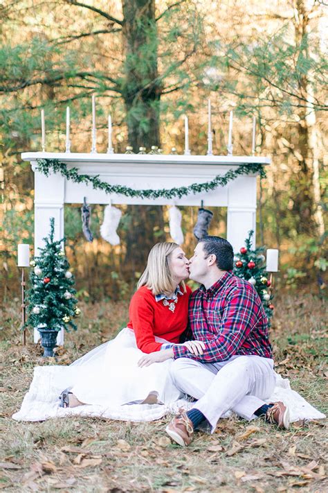festive christmas engagement session glamour and grace