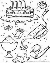 Coloring Birthday Pages Kids Party Stuff Printable Decorations Clipart Color Parties Book Activity Popular Pre Theme Fun sketch template