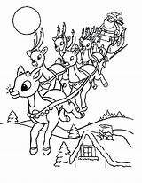Coloring Starry Pages Night Rudolph Kids Christmas Getdrawings Print Color Reindeer Books Getcolorings sketch template