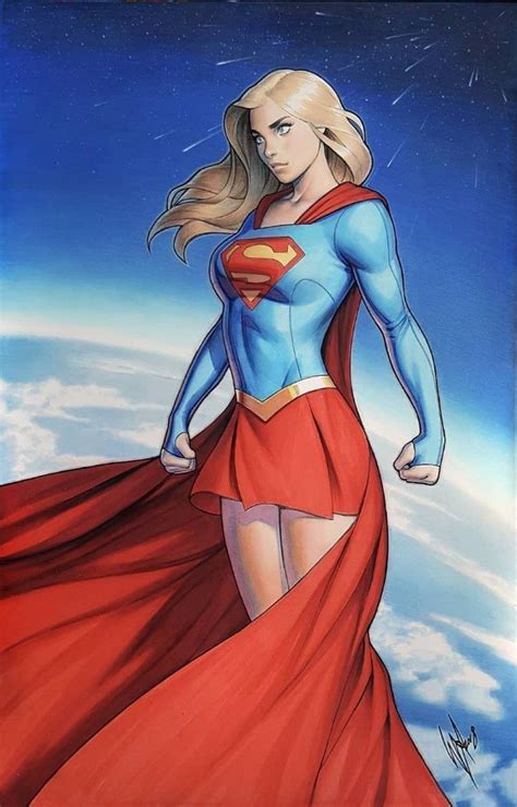 supergirl by warren louw comic art superhéroe femenina arte dc comics