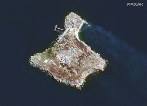 snake island  satellite images  june