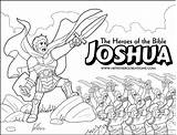 Joshua Coloring Bible Pages Heroes Printable Color Getdrawings Getcolorings Template Colorings sketch template