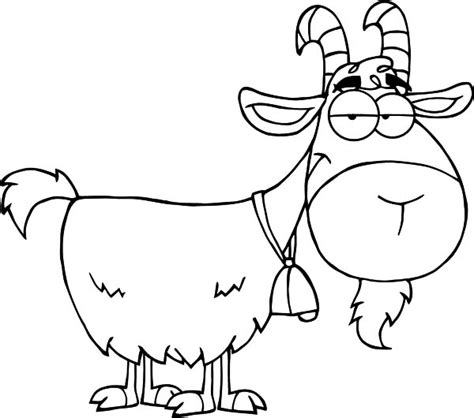 goat cartoon character coloring pages color luna